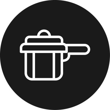 Basınç Pişirme Hattı Çemberi BG Simgesi, Basit Tasarımlı Vektör Resimleri