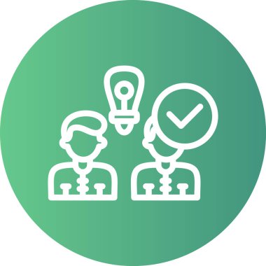 Uzak Görev Uygulama Satırı Gradyan Çember Simgesi, Basit Tasarımlı Vektör Resimleri