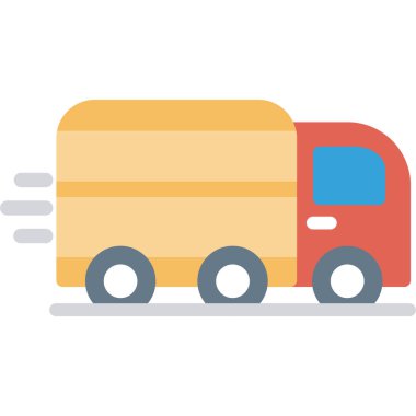 Lojistik Düz Simge, Basit Tasarımlı Vektör Resimleri