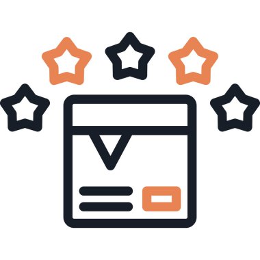 Ürün Değerlendirme Çizgisi Simgesi, Basit Tasarımlı Vektör Resimleri