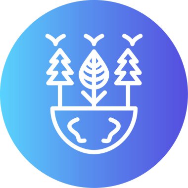 Çevresel Farkındalık Çizgisi Gradyan Çemberi Simgesi, Basit Tasarımlı Vektör Resimleri