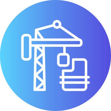 Kentsel Gelişim Çizgisi Gradyan Çemberi Simgesi, Basit Tasarımlı Vektör Resimleri