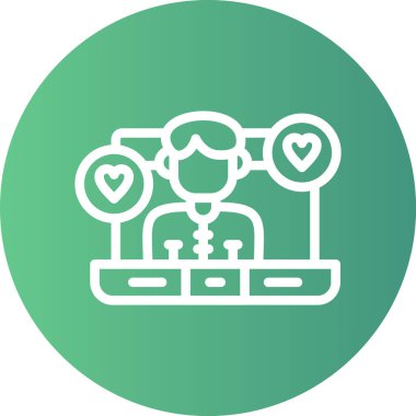 UI Elementleri Satırı Gradyan Çemberi Simgesi, Basit Tasarımlı Vektör Resimleri