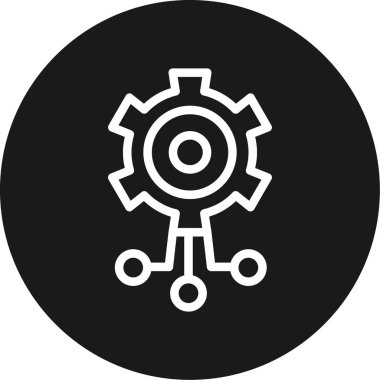 Kod Bütünleşme Çizgisi Çemberi BG Simgesi, Basit Tasarımlı Vektör Resimleri