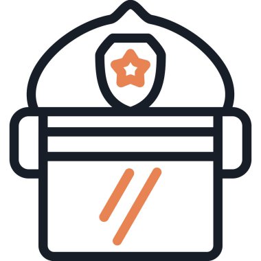 İsyan Gear Kask Çizgisi Simgesi, Basit Tasarımlı Vektör Resimleri