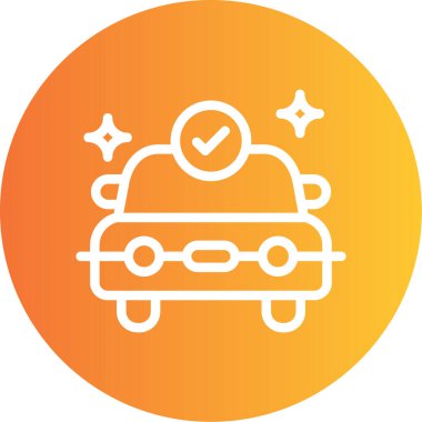 İç tasarım Detay Çizgisi Gradyan Çemberi Simgesi, Basit Tasarımlı Vektör Çizimi