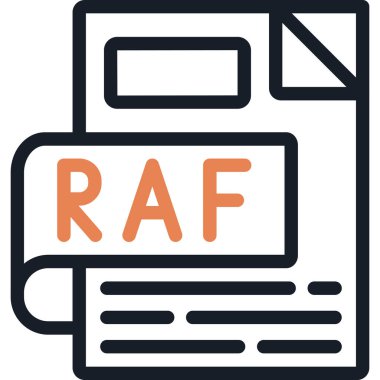 RAF Çizgisi Simgesi, Basit Tasarımlı Vektör Resimleri