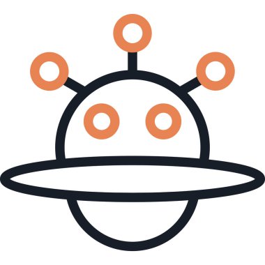 UFO Komplo Çizgisi Basit Tasarımlı Vektör ResimleriComment