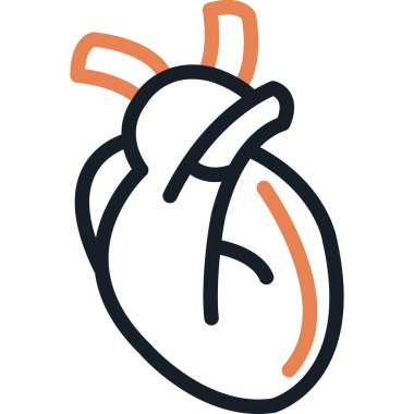 Kalp Cerrahisi Simgesi, Basit Tasarımlı Vektör İllüzyonu