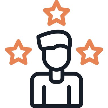 Performans Gözden Geçirme Satırı Simgesi, Basit Tasarımlı Vektör Resimleri