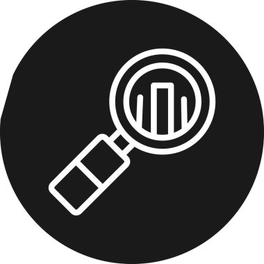 SEO Analiz Çizgisi Çemberi BG Simgesi, Basit Tasarımlı Vektör Resimleri