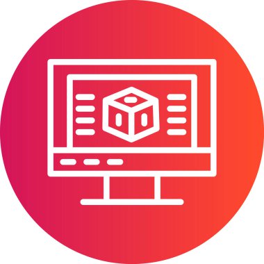 Ürün Tasarım Çizgisi Gradyan Çemberi Simgesi, Basit Tasarımlı Vektör Resimleri