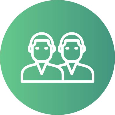 Takım İşbirliği Çizgisi Gradyan Çemberi Simgesi, Basit Tasarımlı Vektör Resimleri