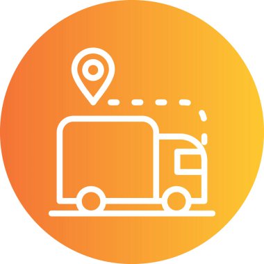 Yol Çizgisi Gradyan Çemberi Simgesi, Basit Tasarımlı Vektör Resimleri