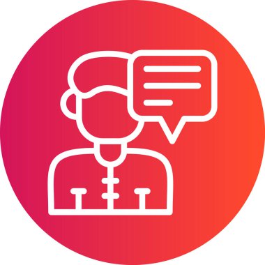 İfade Satırı Gradyan Çemberi Simgesi, Basit Tasarımlı Vektör Resimleri