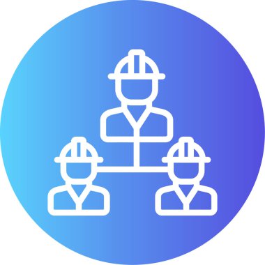 Yapı Mühendisliği Çizgisi Gradyan Çemberi Simgesi, Basit Tasarımlı Vektör Resimleri