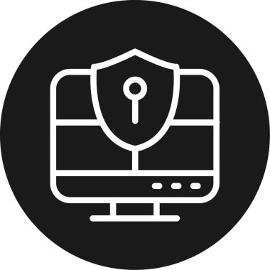 Güvenlik Kilidi Çemberi BG Simgesi, Basit Tasarımlı Vektör Resimleri