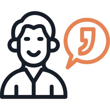 Dostluk Alıntısı Simge Ögesi, Basit Tasarımlı Vektör İllüstrasyonu