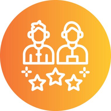 Takım Takımının Takdir Çizgisi Gradyan Çemberi Simgesi, Basit Tasarımlı Vektör Resimleri