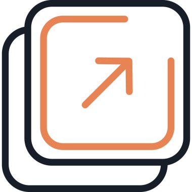 Metin Hyperlink Satırı Bitiş Simgesi, Basit Tasarımlı Vektör İllüstrasyonu