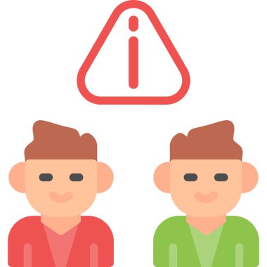 Tartışma Kolaylığı Düz Simge, Basit Tasarımlı Vektör İllüstrasyonu