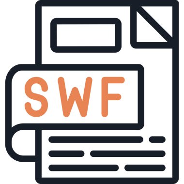 SWF Satırı Simgesi, Basit Tasarımlı Vektör Resimleri