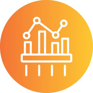 Satır Ölçümleme Çizgisi Gradyan Çemberi Simgesi, Basit Tasarımlı Vektör Resimleri