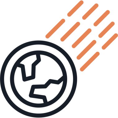 Kuyrukluyıldız Çizgisi Simgesi, Basit Tasarımlı Vektör Resimleri