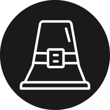 Pilgrim Line Circle BG Simgesi, Basit Tasarımlı Vektör Resimleri