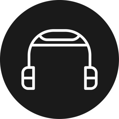 Kulak Koruma Hattı Çemberi BG Simgesi, Basit Tasarımlı Vektör Resimleri