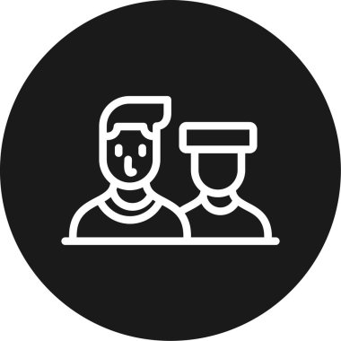 Takım Çizgisi Çemberi BG Simgesi, Basit Tasarımlı Vektör Resimleri