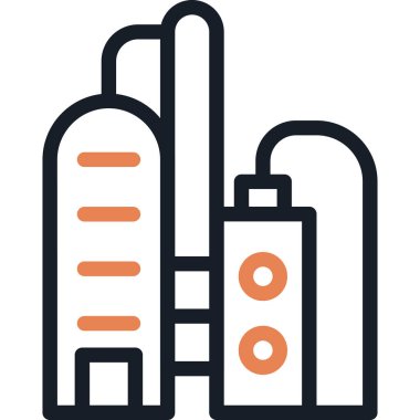 Sanayi Geliştirme Çizgisi Basit Tasarımlı Vektör İllüzyonu