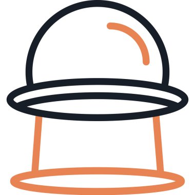 UFO İniş Çizgisi Simgesi, Basit Tasarımlı Vektör Resimleri