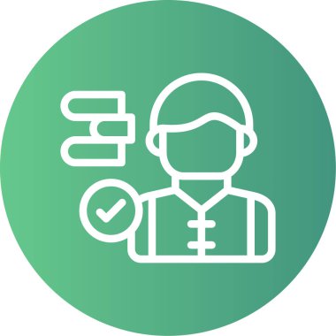 Başarı Alışkanlıkları Çizgisi Gradyan Çemberi Simgesi, Basit Tasarımlı Vektör Resimleri