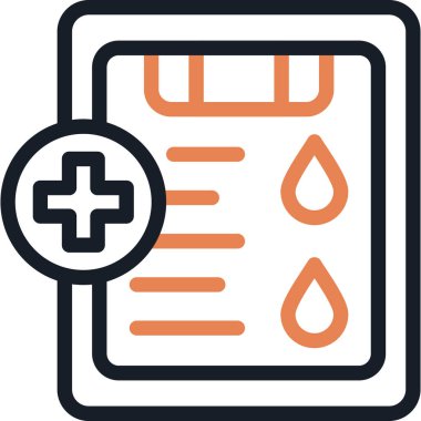 Tıbbi Test Satırı Simgesi, Basit Tasarımlı Vektör Resimleri