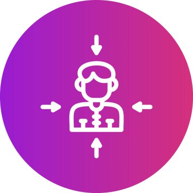 Kullanıcı merkezli tasarım Satırı Gradyan Çemberi Simgesi, Basit Tasarımlı Vektör Resimleri