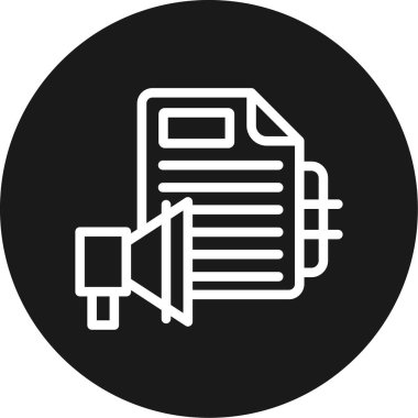 İş Fuarı Duyuru Hattı Çemberi BG Simgesi, Basit Tasarımlı Vektör Resimleri