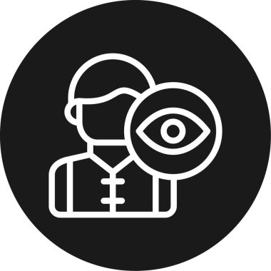 Başarı Görüş Çizgisi Çemberi BG Simgesi, Basit Tasarımlı Vektör Resimleri