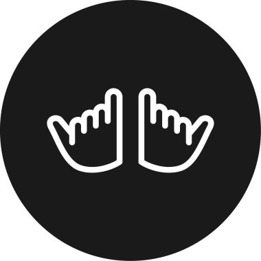 Dostluk Sözü Çizgisi Çemberi BG Simgesi, Basit Tasarımlı Vektör Resimleri