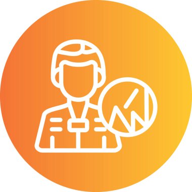 Kariyer Fırsatları Çizgisi Gradyan Çemberi Simgesi, Basit Tasarımlı Vektör Resimleri