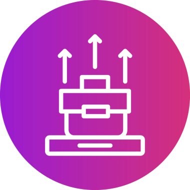 Kariyer Danışmanlık Satırı Gradyan Çemberi Simgesi, Basit Tasarımlı Vektör Resimleri