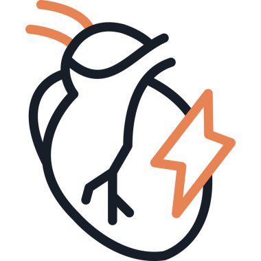 Kardiyovasküler Sağlık Hattı Basit Tasarımlı Vektör İllüstrasyonu