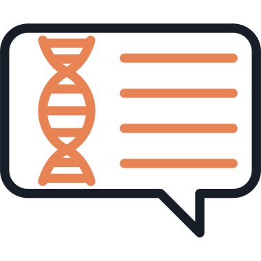 Genetik Danışman Satırı Simge Ögesi, Basit Tasarımlı Vektör İllüstrasyonu