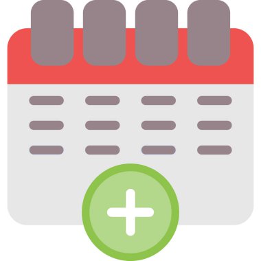 Hastane Randevusu Düz Simge, Basit Tasarımlı Vektör Resimleri