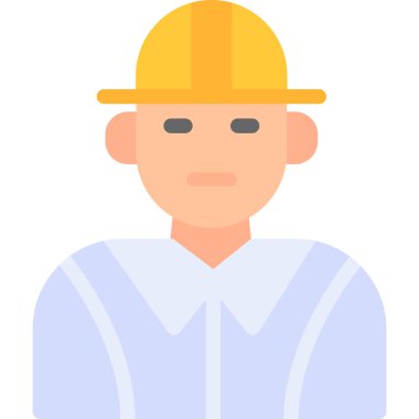 İtfaiyeci Düz Simge, Basit Tasarımlı Vektör Resimleri