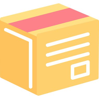 Ürün Düz Simgesi, Basit Tasarımlı Vektör İllüstrasyonu