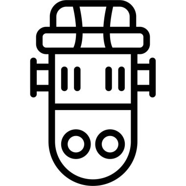 Reaktör Gemisi Düz Simge, Basit Tasarımlı Vektör Resimleri