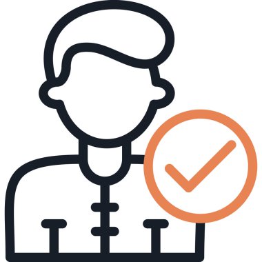 Ticari Satır Simgesi, Basit Tasarımlı Vektör İllüstrasyonu