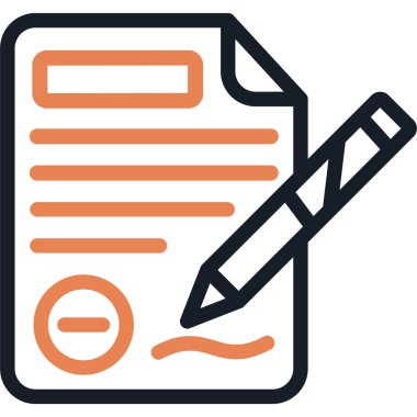 Hukuki Özet Satır Simgesi, Basit Tasarımlı Vektör İllüstrasyonu