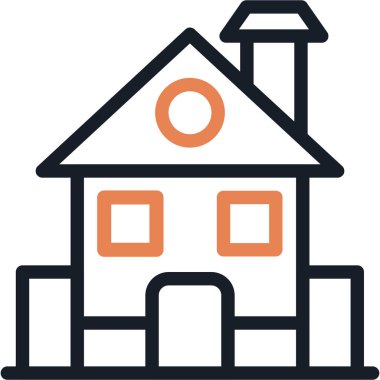 Ev Satırı Simgesi, Basit Tasarımlı Vektör Resimleri